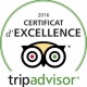 certificat d'excellence 2016 Tripadvisor.com